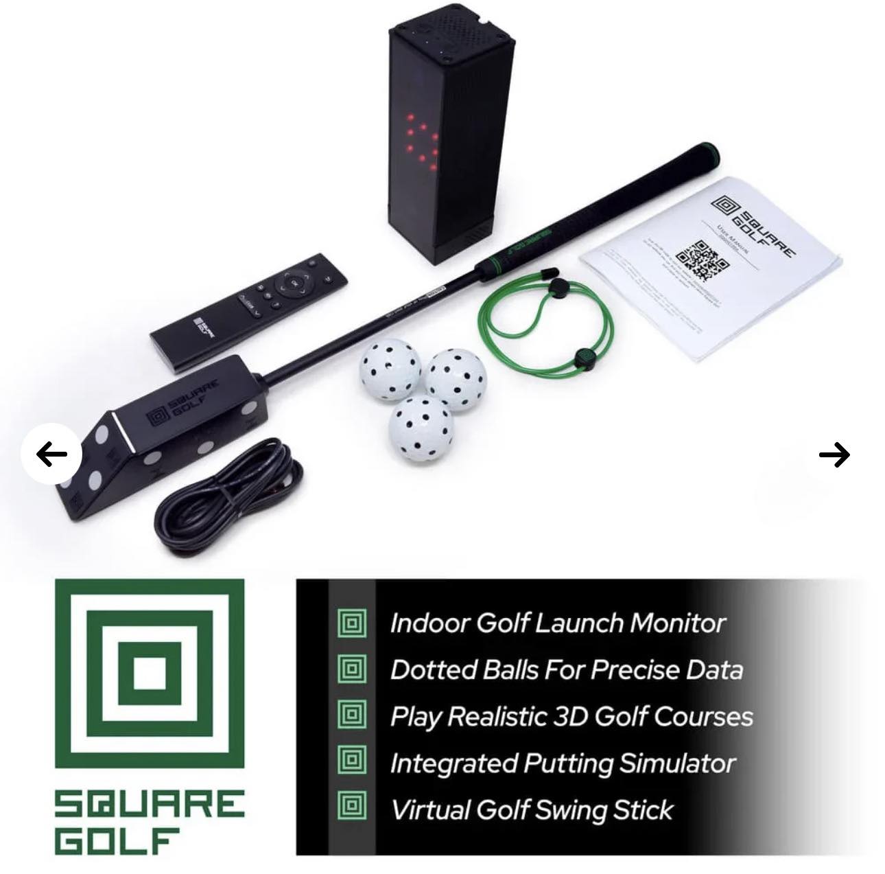 Square Golf Launch Monitor Including Free Protective Case
